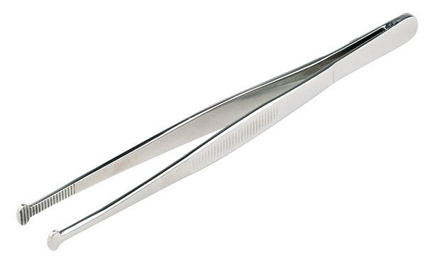 APS Pinzettenzange, 14,5 x 1 cm, Edelstahl, hochglanzpoliert, geriffelte Grifffläche, abgerundete Spitzen vorne, 75808