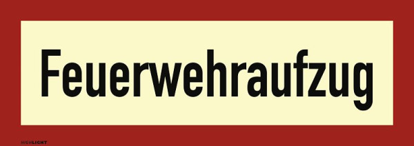 Moedel Feuerwehraufzug, Folie, langnachleuchtend, 160-mcd, 297x105 mm, 57234