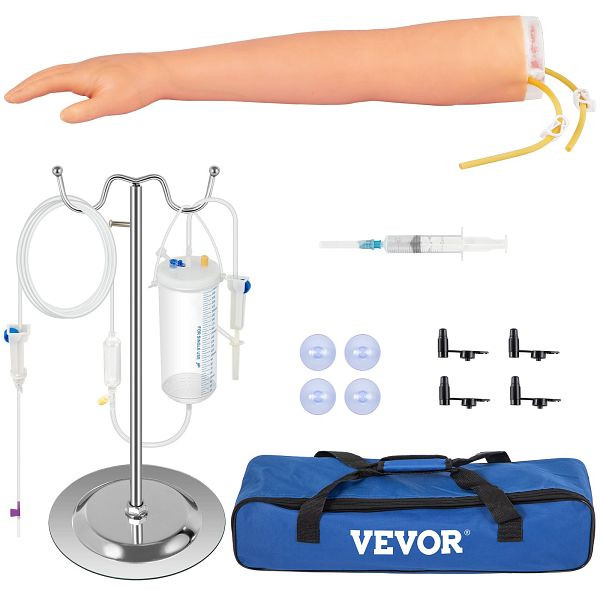 VEVOR IV Übungsarm Modell Blutabnahme Injektionsarm Phlebotomie-Arm-Praxis-Kit, JXMXTEACHINGMODELV0
