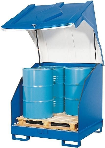 asecos Depot Stahl lackiert GiR verzinkt unterfahrbar Volumen 400L, 1400x1370x1500mm, 2620