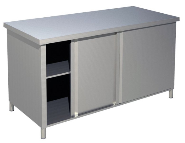 KBS Arbeitsschrank ohne Aufkantung B 150cm x T 60cm, mit Schiebetüren, 90212114