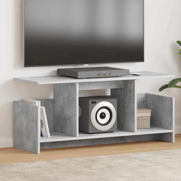 vidaXL TV-Ständer Beton Grau 102 x 35 x 45 cm Holzwerkstoff, 890995