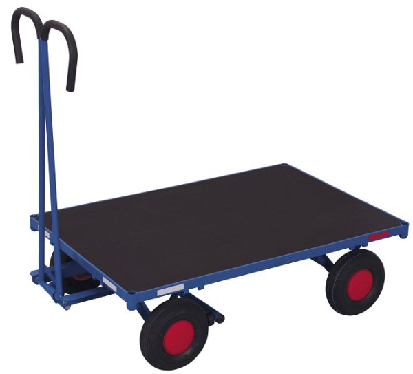 VARIOfit Handpritschenwagen ohne Bordwand, Außenmaß: 1.120 x 700 x 1.200 mm, RAL 5010 enzianblau, Radsatz: Luftbereifung, zu-05102