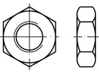 Produktbild von Sechskantmuttern DIN 936 17 H M 8 galvanisch verzinkt VE=K (100 Stück) Sechskantmuttern DIN 936 17 H M 8 galvanisch verzinkt VE=K (100 Stück)