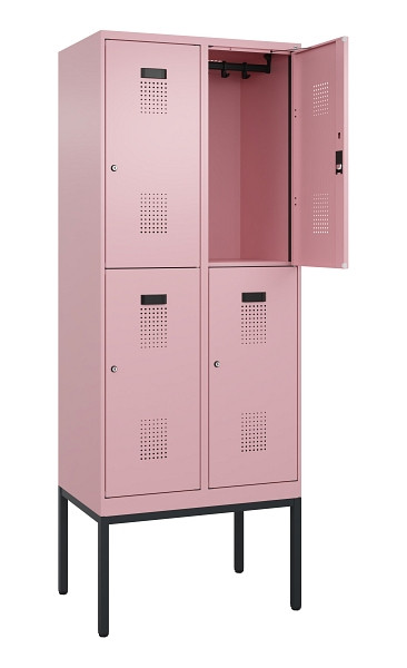 C+P Doppelstock-Spind Evolo PLUS, Gestell, 4 Fächer, 2120x800x500mm, 3015/3015, Zylinderschloss, 0493307-22 S10051