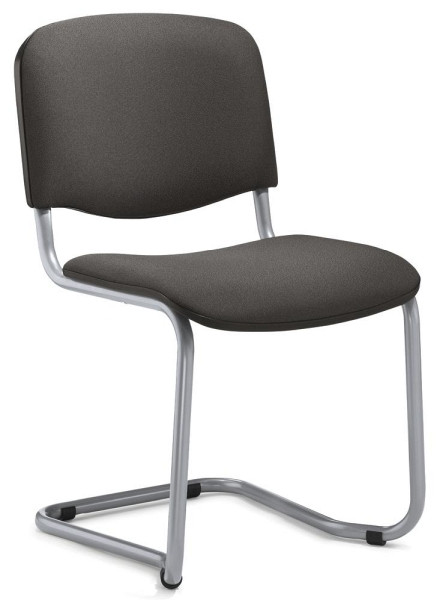 Deskin Besucherschwinger ISO, Gestell alusilber, Bezug Stoff DESKIN1, Farbe dunkelgrau, 236269