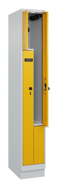 C+P Z-Spind Evolo PLUS, Sockel, 2 Fächer, 1950x300x500mm, 7035/1004, Drehriegel, 049023-102 S10000