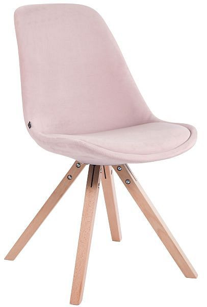CLP Besucherstuhl Toulouse Samt Square natura, pink, 312520