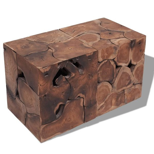 vidaXL Hocker/Couchtisch Massivholz Teak, Top-Qualität, 274355