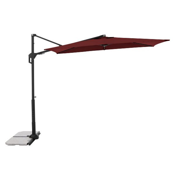 doppler ACTIVE Pendel Green Edition City Rechteckiger Balkonschirm 240x135/6teilig, Design 833 bordeaux, 459285833