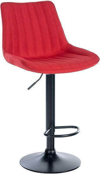 CLP Barhocker Toni Stoff schwarz, rot, 321532, 4251756484507