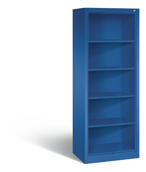 C+P Stahlregal mit Rückwand Acurado, H1950xB700xT500mm, Farbe: Enzianblau, 5 OH, 9137-000 S10017