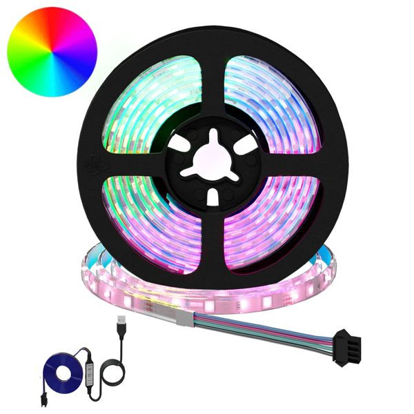 vidaXL LED Streifen 12-teilig Schwarz und Transparent 1700 mm, 3429109