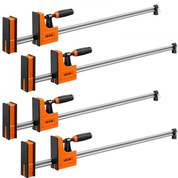 VEVOR Schraubzwingen 4er-Pack, 91,4 cm Öffnung, 680 kg Klemmkraft, 2-fach Funktion, Gummifüße, Kohlenstoffstahl, FJPXJ4JT36INI2LX8001V0