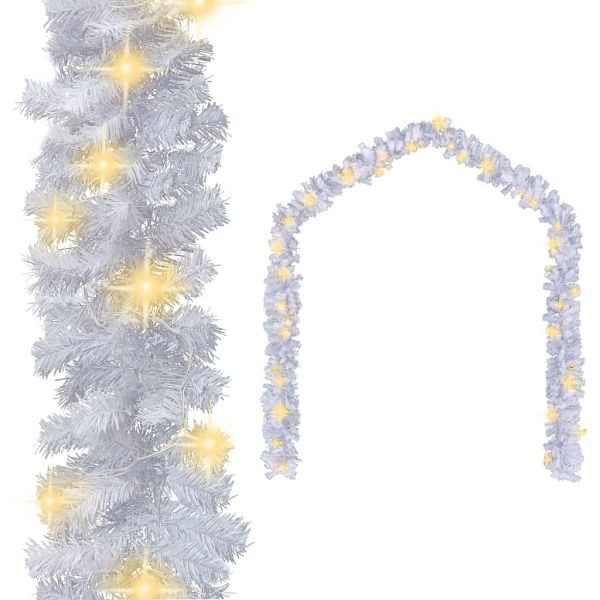 vidaXL Weihnachtsgirlande mit LED-Lichtern 20 m Weiß, 284313