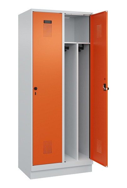 C+P Spind Evolo PLUS, mit Sockel, 2 Abteile, 1950x800x500mm, 7035/2004, Verschluss Drehriegel, 049020-22F S10002
