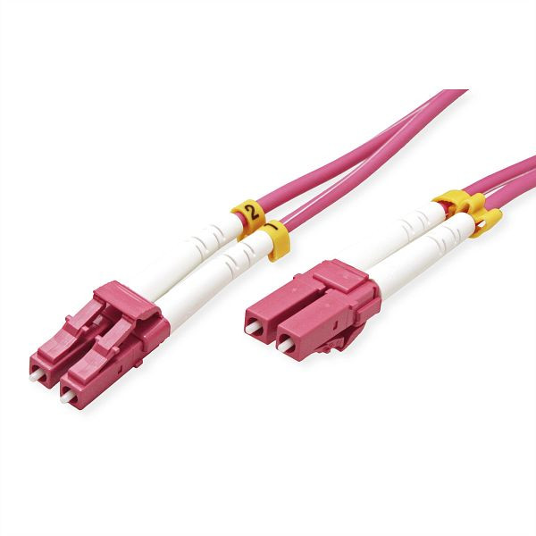 VALUE LWL-Kabel 50/125µm OM4, LC/LC, violett, 0,5 m, 21.99.8750