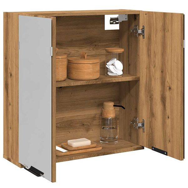 vidaXL Bad-Spiegelschrank Artisan-Eiche 64x20x66,5 cm Holzwerkstoff, 856941
