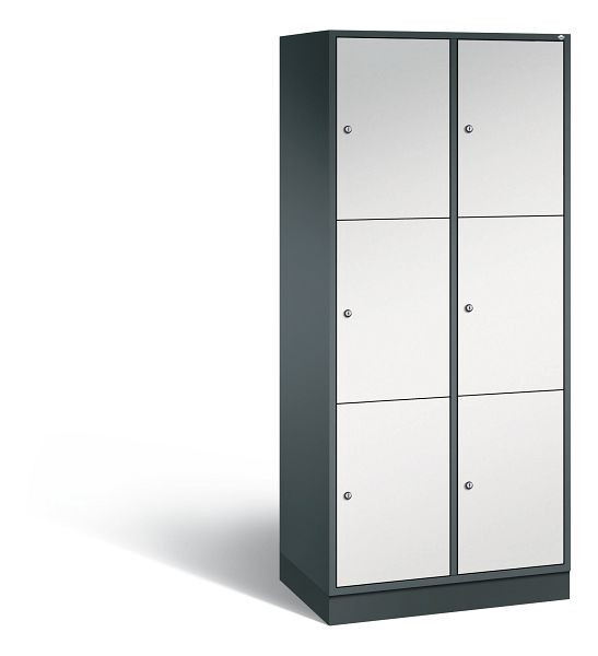 C+P XL-Schließfachschrank Intro, 6 Fächer, H1950B820T490 mm, Anthrazit/Grau, 8370-202 S10161