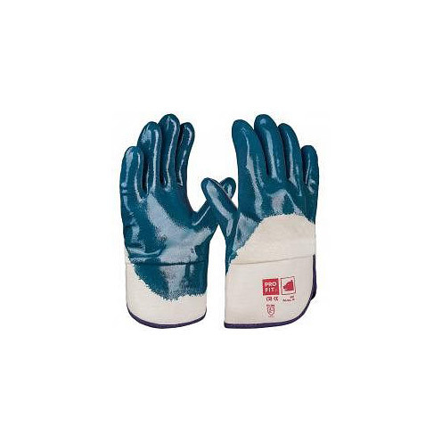 PRO FIT Premium Nitril-Handschuh, blau, 3/4 beschichtet, Stulpe, Größe: 10, VE: 12 Paar, 607-10