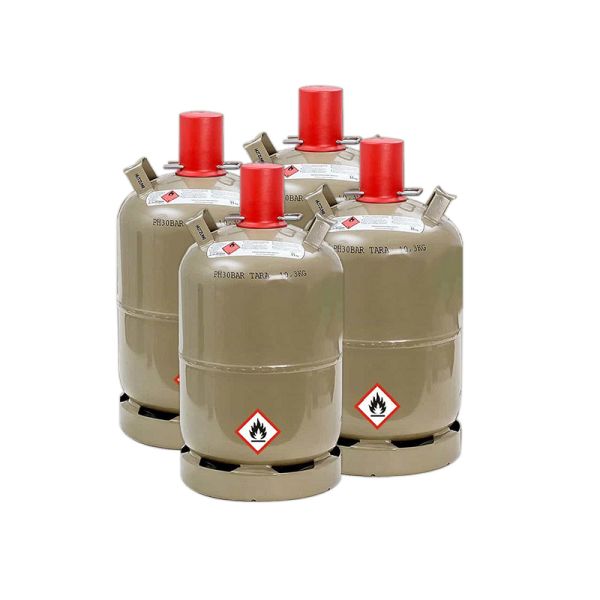Alpha Work PropanGasflasche 11 kg gefüllt Eigentumsflasche grau VE 4
