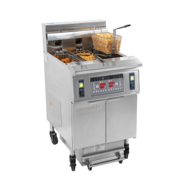 Casselin Elektrische Friteuse mit Filterung 12 + 22 Liter 8,5+17kW, CFPF1222
