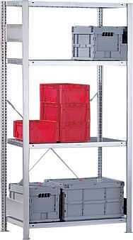 Iwetec Steckregal-System, Grundfeld mit 4 Fachböden, 769000-0400