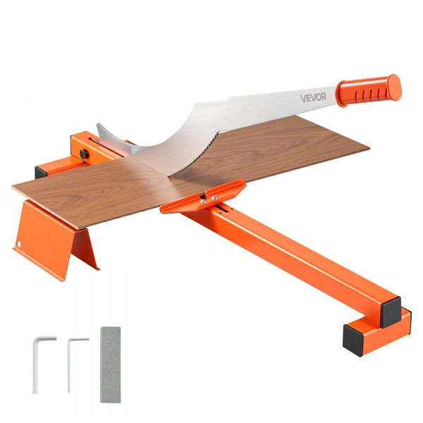 VEVOR Vinylschneider 304,8mm, Laminatschneider 10mm, Schnittwinkelanschlag, Gummigriff, D2-Stahlklinge für Laminat und Vinyl, QXSDBQGJ12IN3B4GH001V0