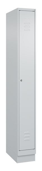 C+P Umkleidespind Classic PLUS, Sockel, 1950x250x500mm, 7035/7035, Zylinderschloss, 080020-19 S10024