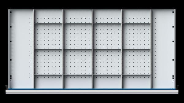 ANKE Werkbänke Schubladeneinteilungssatz, SK-Innenmaß: 1110 x 540 mm, 1/4-Teilung, für Fronthöhe 90-150 mm, 902.376