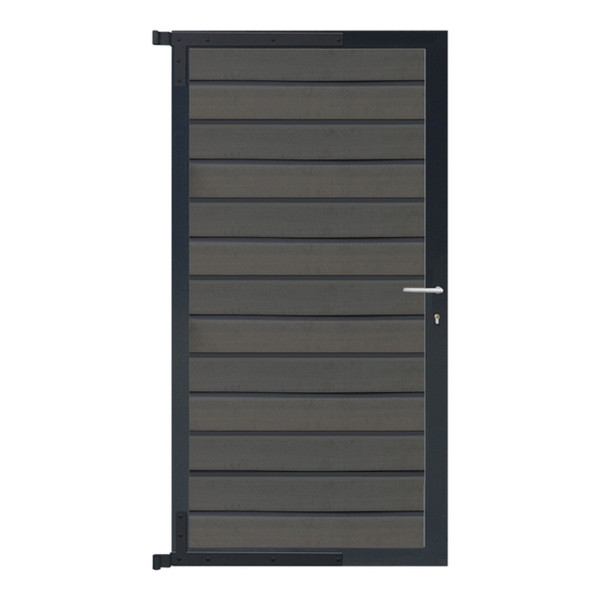 T&J WOLLBACH-Serie-Tor-Komplettset, 90 x 175 cm, Grau/Anthrazit, 44174