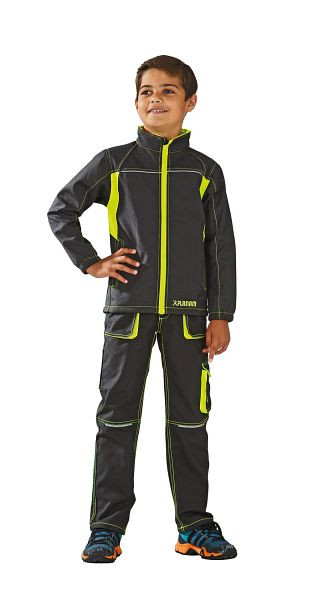 Planam Basalt Neon Junior Softshelljacke, anthrazit/gelb, Größe 158/164, 6130158