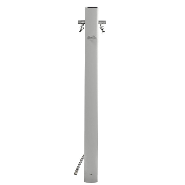 Aquapoint Totem weiß Wasserzapfstelle Premium als Gartenstele aus Aluminium, 73407B
