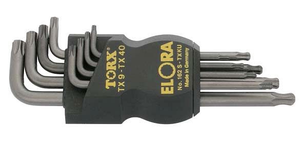 ELORA Kugelkopf-TORX®-Winkelschraubendreher-Satz, 8-teilig 9-40mm, 162S-TXKU, 0162530805100
