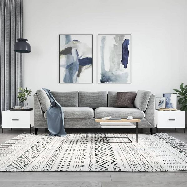 vidaXL Couchtische 2 Stück Weiß 50x50x40 cm Holzwerkstoff, 829413
