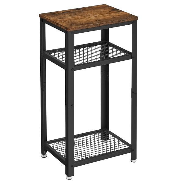 VASAGLE Beistelltisch, Rostbraun, Greige, 30x40x75 cm, LET75BX
