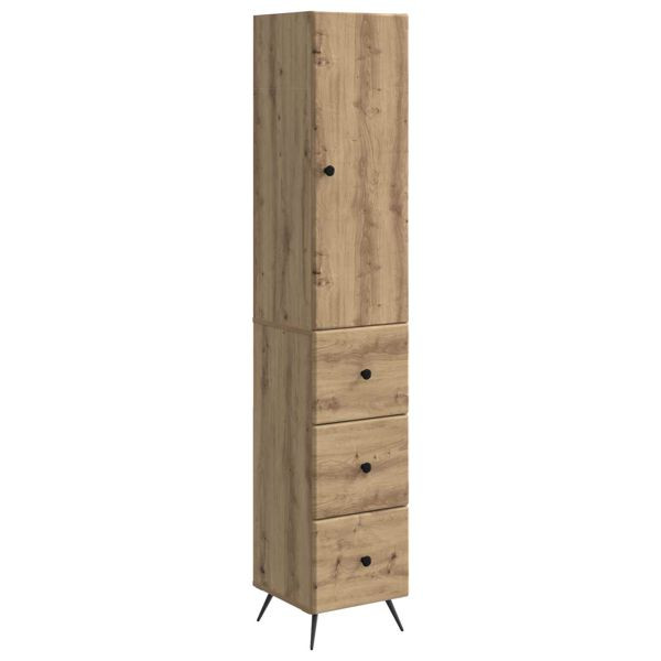 vidaXL Schrankset 2-teilig Artisan-Eiche 34,5 x 34,5 x 90 cm, 3416897