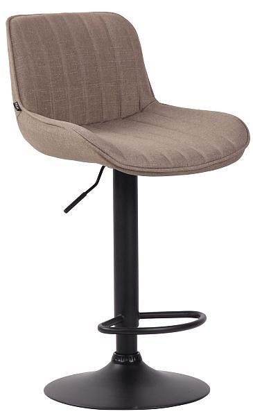 CLP Barhocker Lentini Stoff schwarz, taupe, 318254