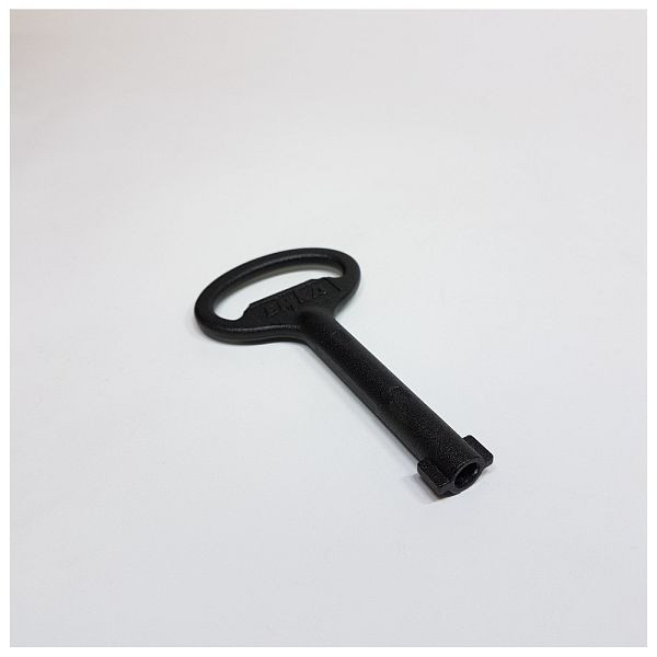 Dönges Schaltschrankschlüssel DIN 43668, Bohrung 5 MM, Doppelbart, schwarz, 125297