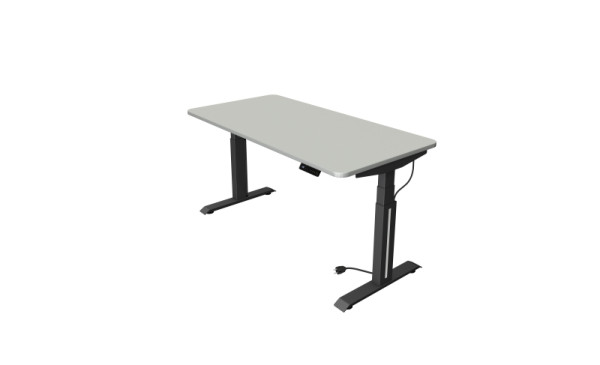Kerkmann Sitz-/Stehtisch Move Professional, B 1600 x T 800 mm, elektrisch höhenverstellbar von 640-1290 mm, lichtgrau, (Montage), 10070611-1