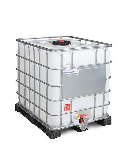 DENIOS Recobulk IBC Container, PE-Palette, 1000 l, Öffnung NW225, Auslauf NW50, 266-180
