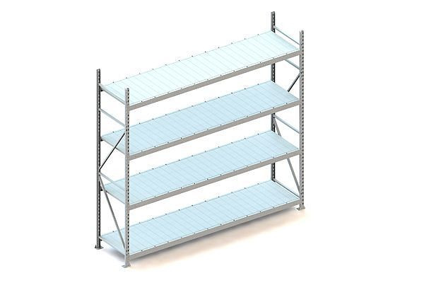 Meta MINI-RACK GR 2500x2600x650 mm, verzinkt, mit Stahlpaneele, Bodenanzahl: 4, 20051309