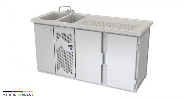 hefa Theke Brillant 18/2L-TT, Abmaße: 950 x 1.800 x 650/700 mm, Brillant 18/2L-TT