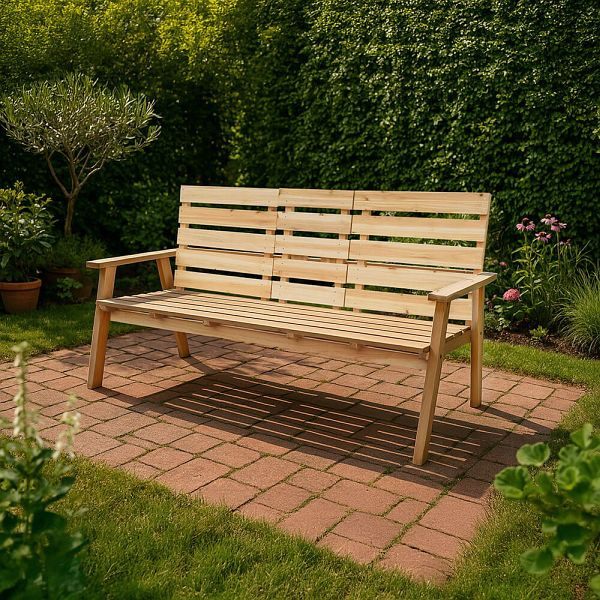 HOME DELUXE Gartenbank REYA, 2-Sitzer aus Holz, 72004