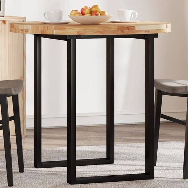 vidaXL Tischplatte Rund Ø80x4 cm Massivholz Akazie, 4008704