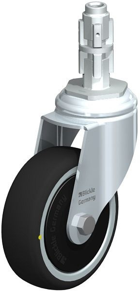 Blickle LKRA-PATH 101K-11-ELS-FK-E13 Apparate-Lenkrolle mit Expander, Thermoplastisches Polyurethan, Grau, 848818
