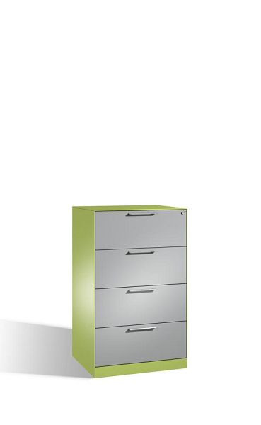 C+P Hängeregistraturschrank Asisto, H1310xB800xT600mm, Farbe: Viridingrün / Weißaluminium, Bügelgriff, 146223-412 S10381