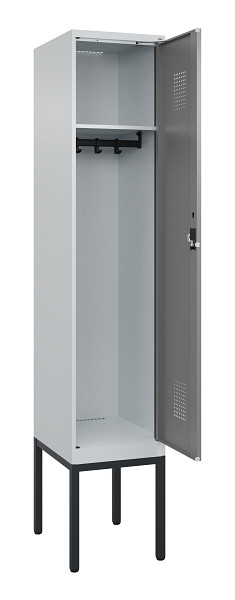 C+P Spind Evolo PLUS, Gestell, 1 Abteile, 2120x400x500mm, 7035/0004, Verschluss Zylinderschloss, Ablageböden 1, 0490307-12 S10041