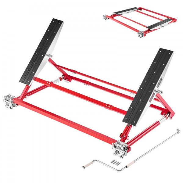 VEVOR Tragbare Hebebühne 2000 kg, Stahl, Schnellheber, 585 mm Hubhöhe, Verstellbreite & Räder, für Pkw & Kleintransporter, QCSJJSDK4400GTBIZ001V0