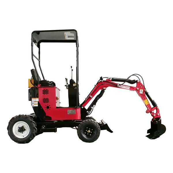 HZC Power Minnibagger 4-Rad Briggs&Stratton Benzinmotor mit Hydraulikölkühler, BVR600K